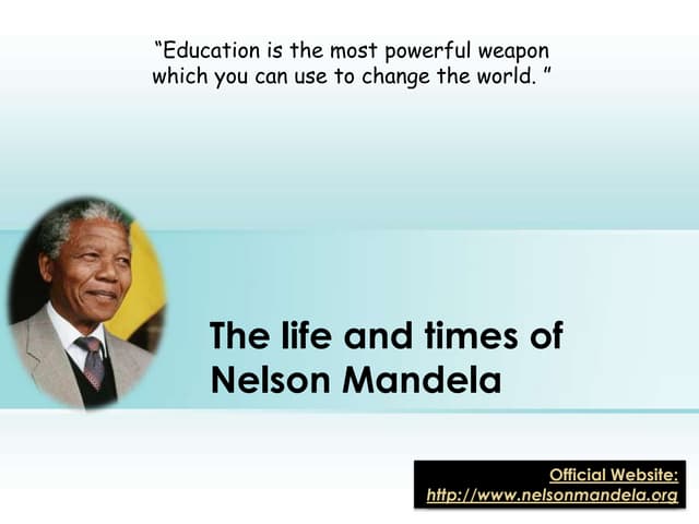Nelson mandela power point presentation | PPT