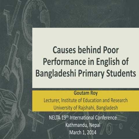 Causes behind Poor Performance in English of Bangladeshi Primary ...