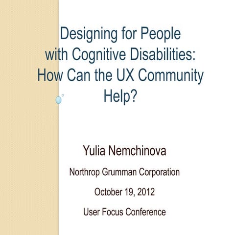 Nemchinova cognitive disabilities