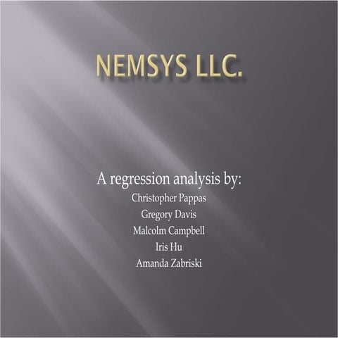 Nemsys LLC - Multiple Regression