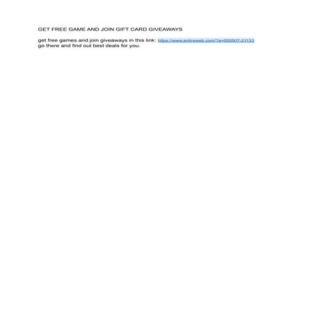 gift cards and games for free | PDF