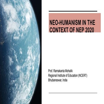 Neo-humanist education in recent times