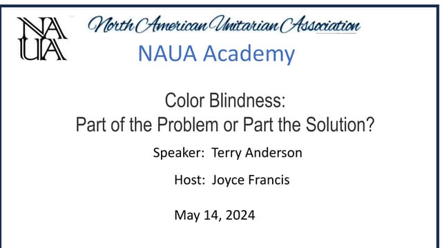 Color Blindness: Part of the Problem or Part the Solution?