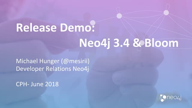 New Features in Neo4j 3.4 / 3.3 - Graph Algorithms, Spatial, Date-Time & Visu...