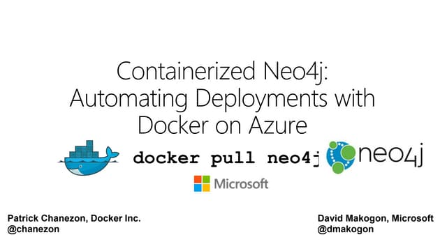 Neo4J with Docker and Azure - GraphConnect 2015