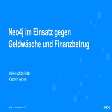 Neo4j im Einsatz gegen Geldwäsche und Finanzbetrug