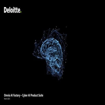 Omnia AI Factory – Cyber AI Product Suite