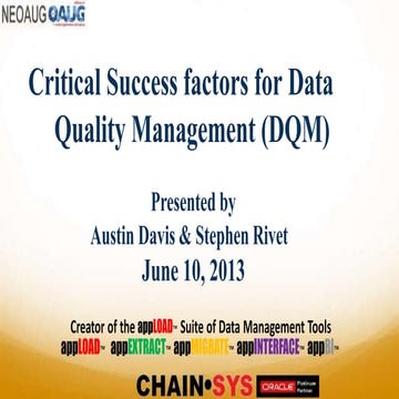 Neoaug 2013 critical success factors for data quality management-chain-sys-co...