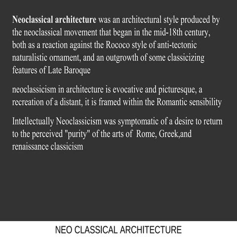Neo classical architecture
