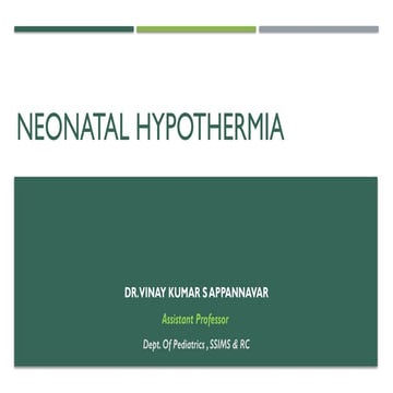 Neonatal hypothermia - Competency based final  MBBS
