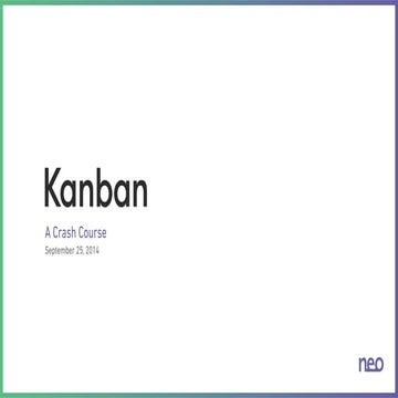 Kanban - A Crash Course