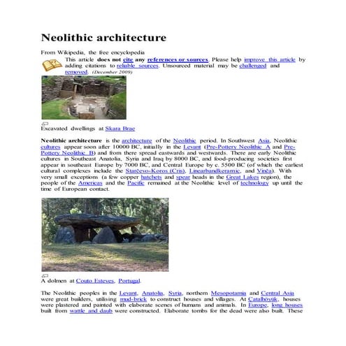 Neolithic architecture wiki