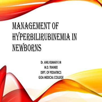 Neonatal hyperbilirubinemia management