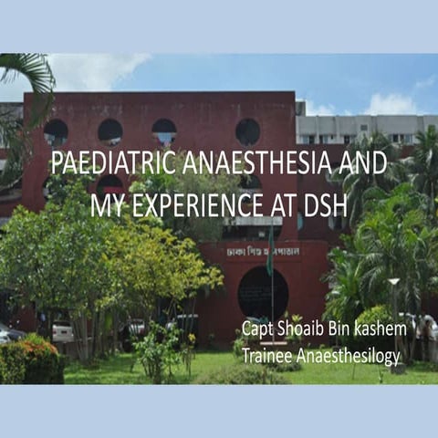 Neonatal and paediatric anaesthesia