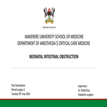 neonatal Intestinal obstruction; etiology, diagnosis and management.pptx