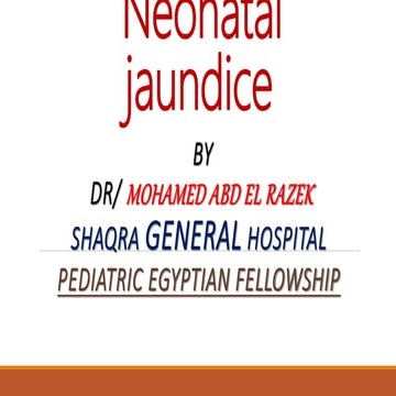 Neonatal jaundice