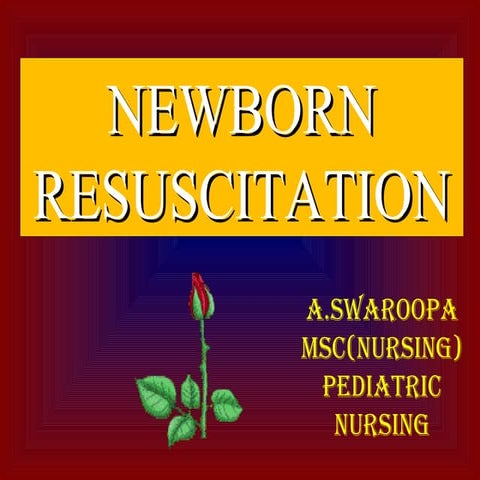 Neonatal resuscitation