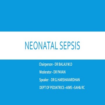 Neonatal sepsis