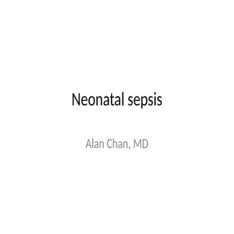 Neonatal sepsis South Africa power point
