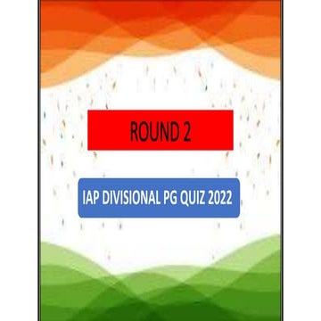Neonatology quiz iap divisional quiz 2022