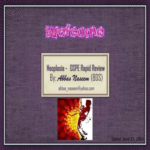 Neoplasia ospe rapid review