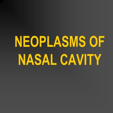 Neoplasms of nasal cavity and nasal polypi