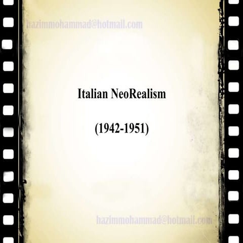 Italian Neorealism (1942 51)