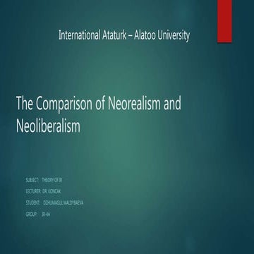 Neorealism and neoliberalism