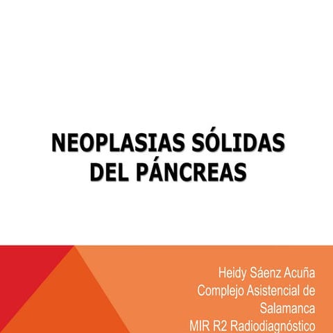 Neoplasias solidas pancreas