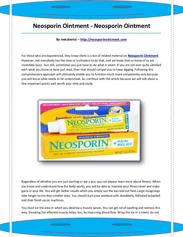 Neosporin ointment