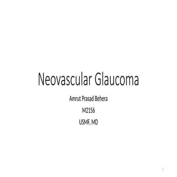 Neovascular Glaucoma ophthalmology medicine