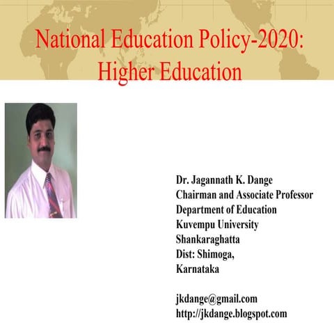 National Education Policy-2020: Higher Education