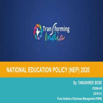 National Education Policy (NEP) 2020