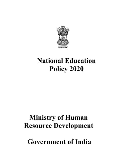 National Education Policy 2020: An Overview | PPTX