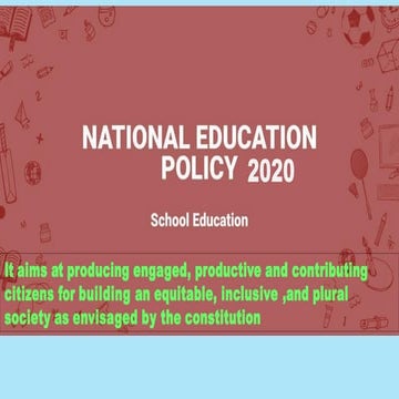 National Education Policy 2020 | PPTX