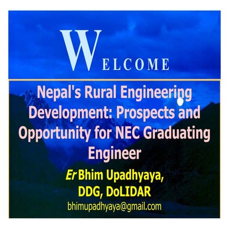 Nepal rural infrastructure project managment under do lidar for nec enginners