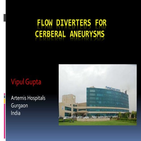Flow diverters for cerberal aneurysms
