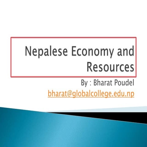 Nepalese Economy and Resources