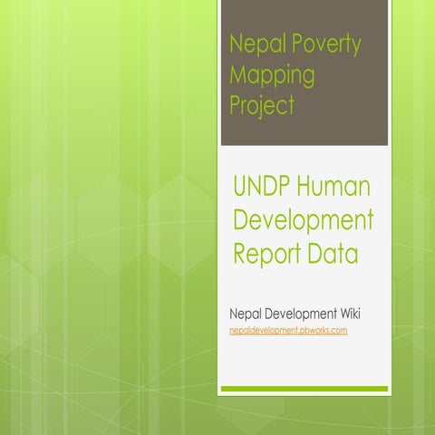 Nepal poverty mapping Project: Human Development Report Data