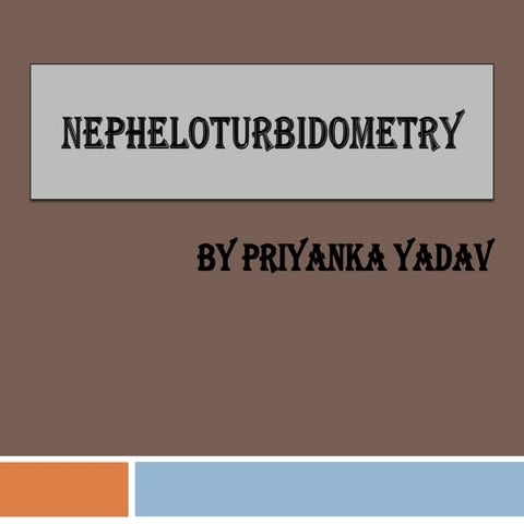 Nepheloturbidometry (Raman Spectroscopy)