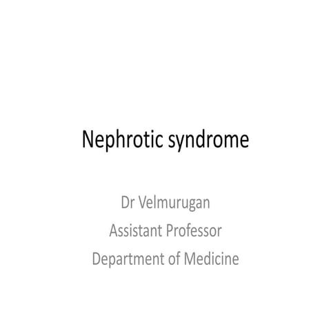 Nephrotic syndrome