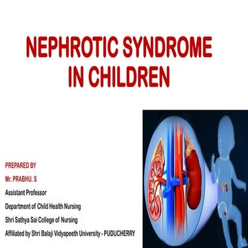 Chapter - V Nephrotic Syndrome in Children.pptx