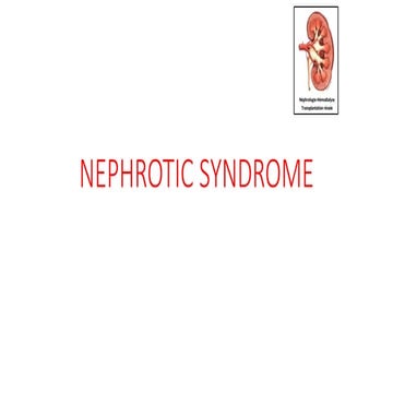 Nephrotic syndrome [full]
