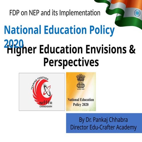 PPT on New education policy presented at Nitttr