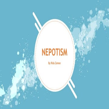 Nepotism | PPTX