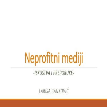 Neprofitni mediji   