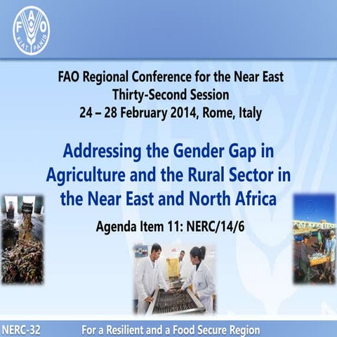 Addressing the Gender Gap in Agriculture and the Rural Sector in the Near Eas...