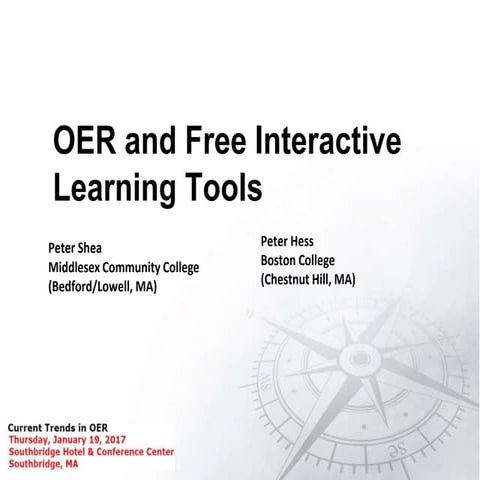 OER and Free Interactive Learning Tools