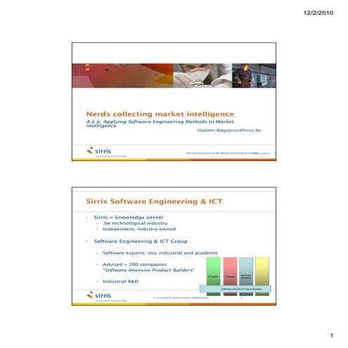 Nerds And Market Intelligence