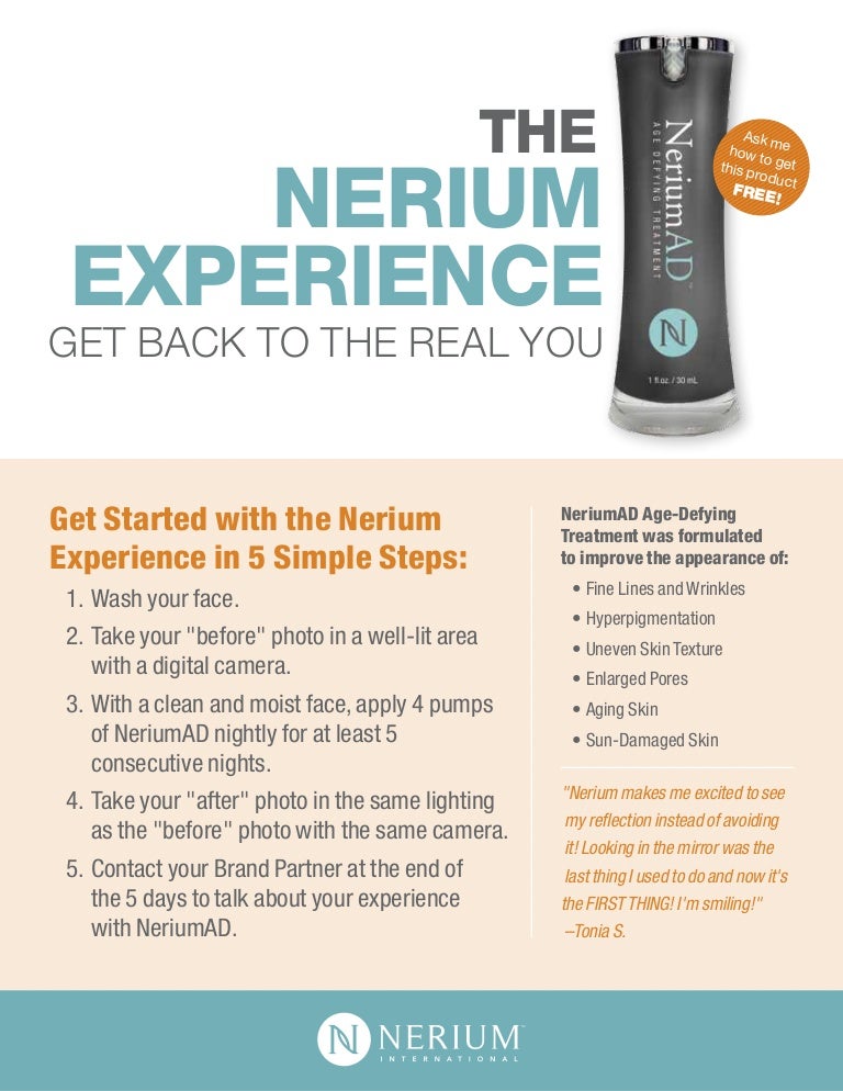nerium experience flyer nerium experience flyer